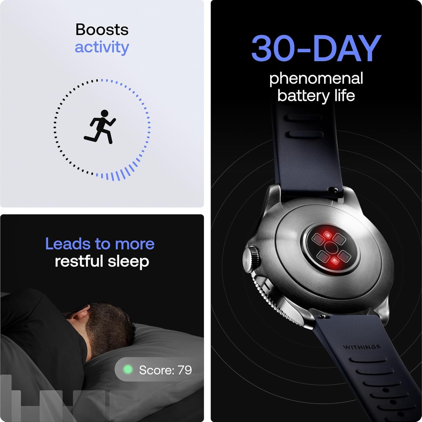 Scanwatch Nova - Heart Health Hybrid Smart Watch for Men & Women - SPO2, Temperature Monitoring, Sleep, Respiratory Health, Cycle Monitoring, 30-Day Battery Life, Apple Ios/Android